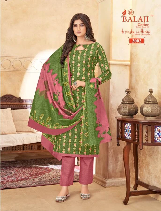 Balaji Trendy Cotton Vol 2 Cotton Wholesale Salwar Suit Catalog — Wholesale Salwar Suits, MPA wholesale from Surat - Gallery Image 12
